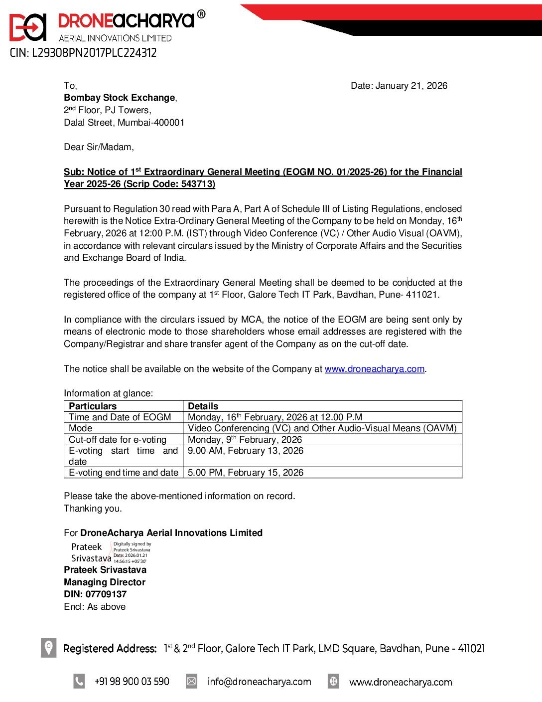 Notice of EGM